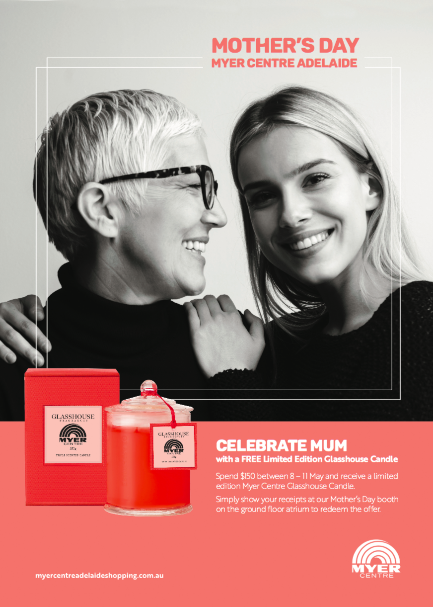 Myer Centre Is Giving Away FREE Glasshouse Candles For Mother’s Day