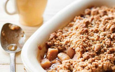 RECIPE: Caramelised pear and ginger crumble