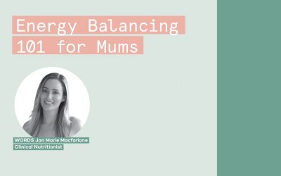 energy balancing for mums
