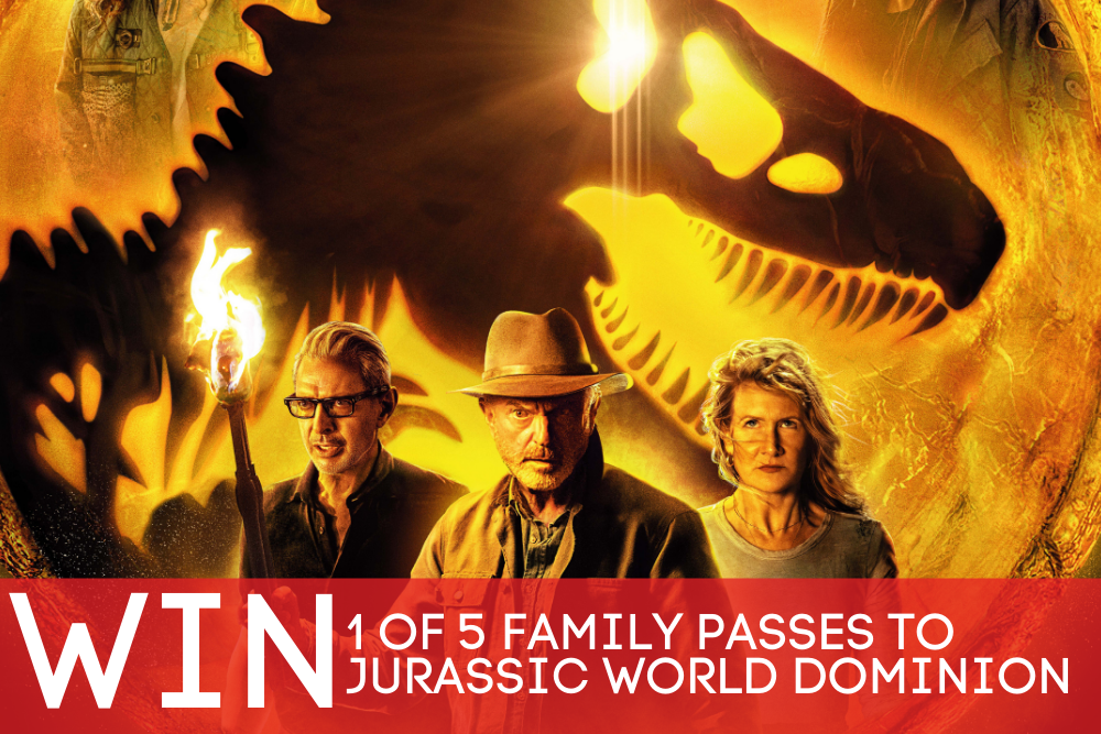 WIN: 1 of 5 family passes to Jurassic World Dominion