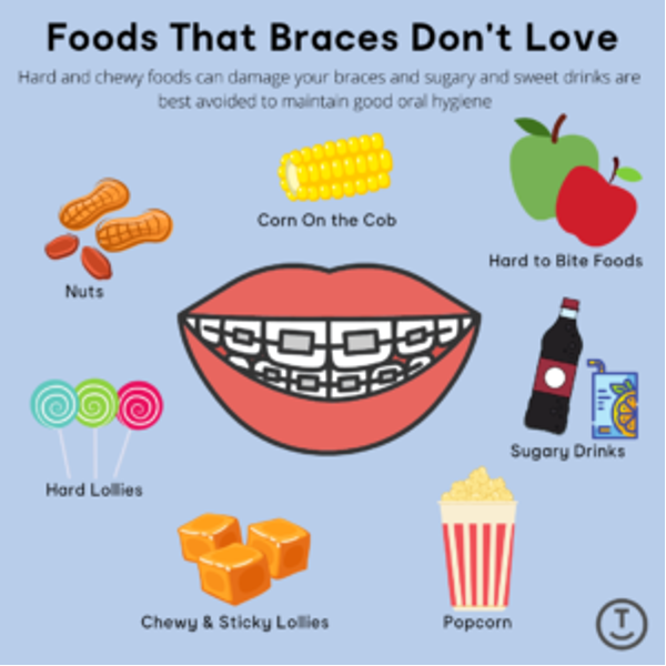 food to avoid with braces